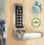 BL7003 FT ECP - 30/60 min fire tested heavy duty lever turn keypad with internal lever handle, mortice lockcase & on the door code change functionality