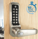 BL7701 ECP - Heavy duty lever turn keypad with internal lever handle, tubular latch, key override & on the door code change functionality