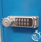 BL1716 - Horizontal mini cabinet lock with key override and internal cam mechanism