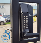 BL3400 ECP - Metal gate lock with free turning lever ECP keypad, 65-80mm latchbolt & inside holdback lever handle