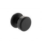 Millhouse Brass Boulton Solid Brass Stepped Mortice Knob on Concealed Fix Rose - Matt Black