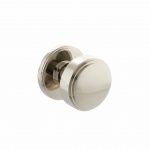 Millhouse Brass Boulton Solid Brass Stepped Mortice Knob on Concealed Fix Rose - Polished Nickel