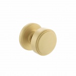 Millhouse Brass Boulton Solid Brass Stepped Mortice Knob on Concealed Fix Rose - Satin Brass