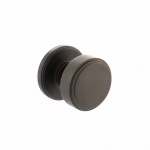 Millhouse Brass Boulton Solid Brass Stepped Mortice Knob on Concealed Fix Rose - Urban Dark Bronze