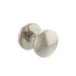 Millhouse Brass Edison Solid Brass Domed Mortice Knob on Concealed Fix Rose - Polished Nickel