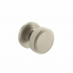 Millhouse Brass Harrison Solid Brass Knurled Mortice Knob on Concealed Fix Rose - Satin Nickel