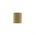 Millhouse Brass Watson Cylinder Knurled Cabinet Knob on Concealed Fix - Satin Brass