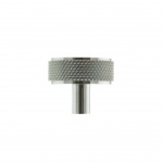 Millhouse Brass Hargreaves Disc Knurled Cabinet Knob on Concealed Fix - Polished Chrome