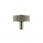 Millhouse Brass Hargreaves Disc Knurled Cabinet Knob on Concealed Fix - Satin Nickel
