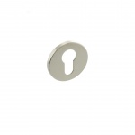 Millhouse Brass Euro Escutcheon on 5mm Slimline Round Rose - Polished Nickel