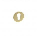 Millhouse Brass Euro Escutcheon on 5mm Slimline Round Rose - Satin Brass