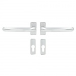 Hoppe Paris Series Bolt Through Patio Handle Set with Escutcheons