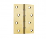 Jedo Double Steel Washered Hinge 102x76x2.2mm Polished Brass