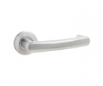 Stainless Steel Juno Door Handle on Rose Grade 304 Satin Stainless Steel