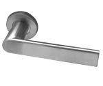 Stainless Steel Sandrine Door Handle on Rose Grade 304 Satin Stainless Steel