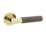 Frelan Cuba Dark Beechwood Door Handle on Rose