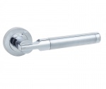 Jedo Lydia Door Handle on Rose Polished Chrome/Satin Chrome