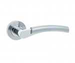 Jedo Capri Door Handle on Rose Polished Chrome/Satin Chrome