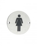 Stainless Steel Signage - Female - 76mm dia