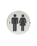 Stainless Steel Signage - Unisex - 76mm dia