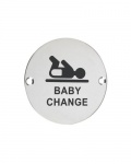 Stainless Steel Signage - Baby Change - 76mm dia
