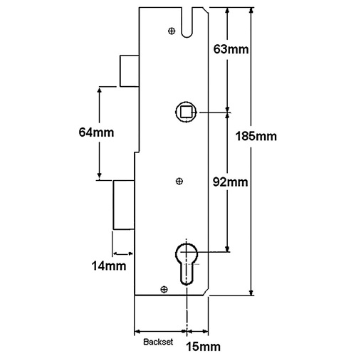 Winkhaus Lockcase Split Spindle Version