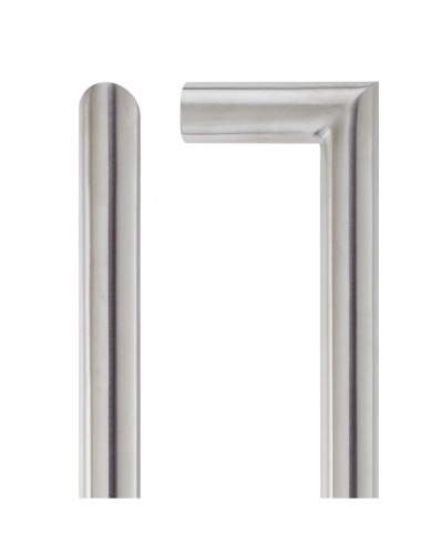 19mm Mitred Pull Handle - Grade 201 - Bolt Through Fixings